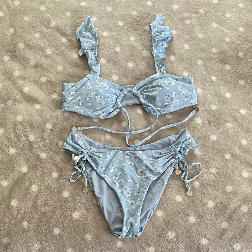 Dippin' Daisy's Light Blue Floral Bikini